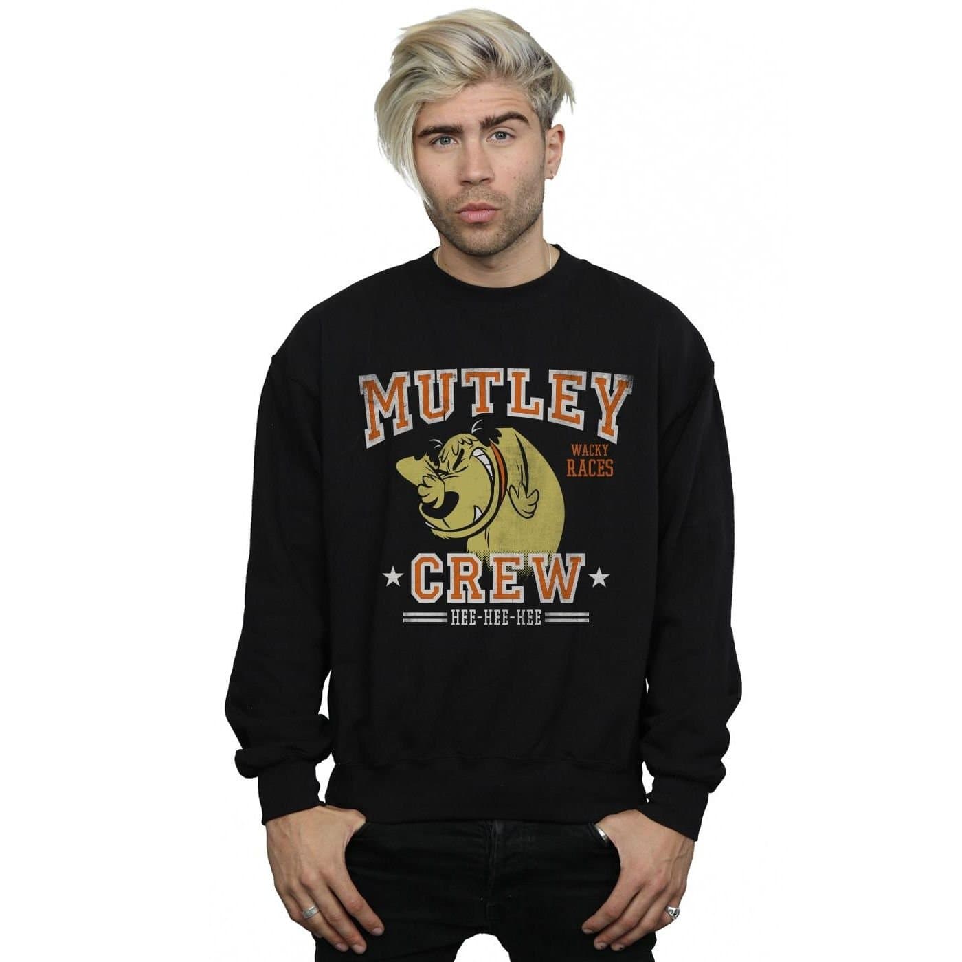 Wacky Races Wacky Races Men's Mutley Crew Sweatshirt in Black