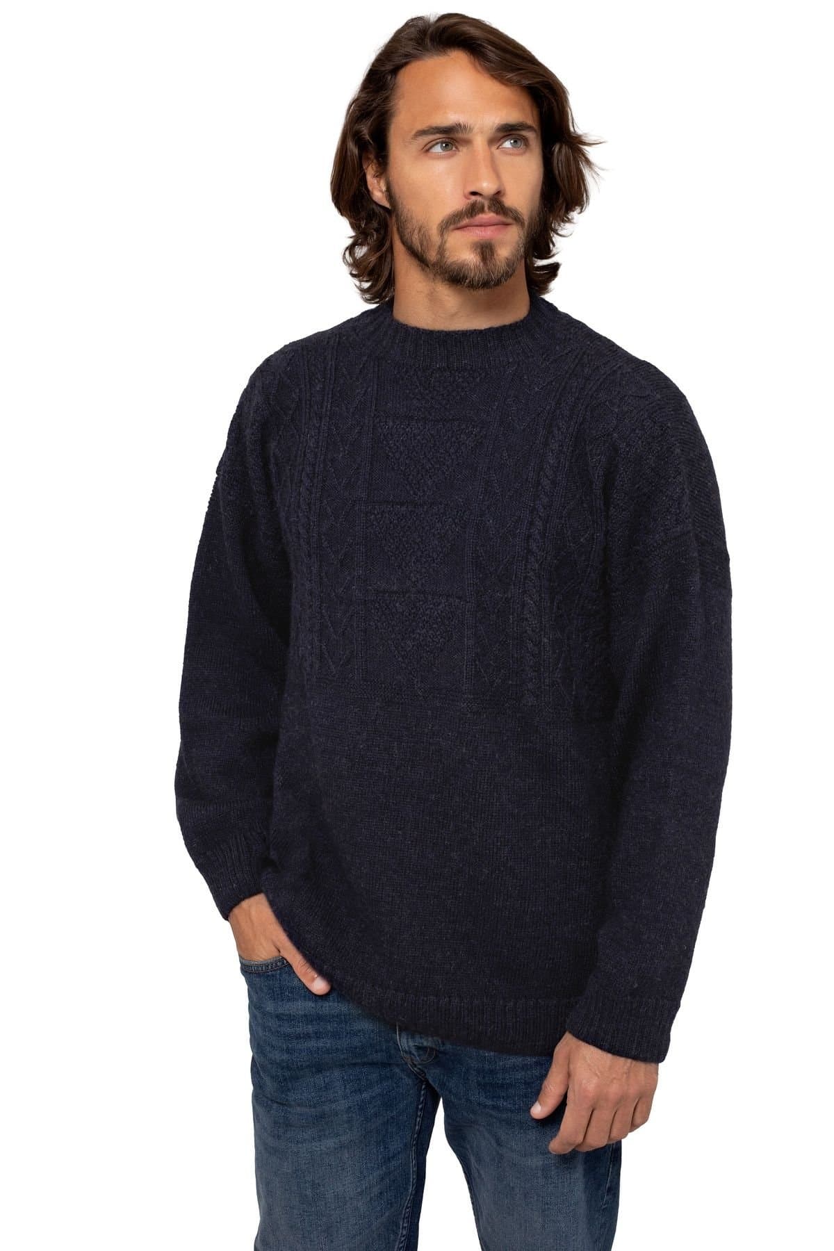 Celtic & Co Celtic & Co Dark Navy British Wool Gansey Sweater