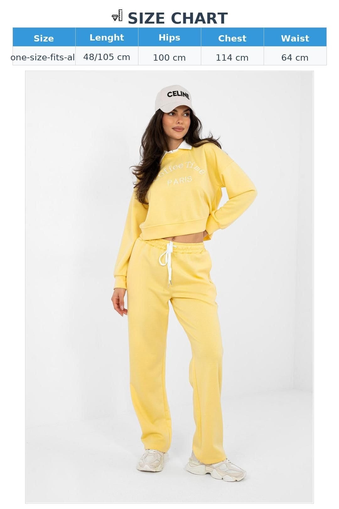 Love Lace Love Lace Women's Everyday Soft Relaxed Tracksuit Set in Yellow - 4