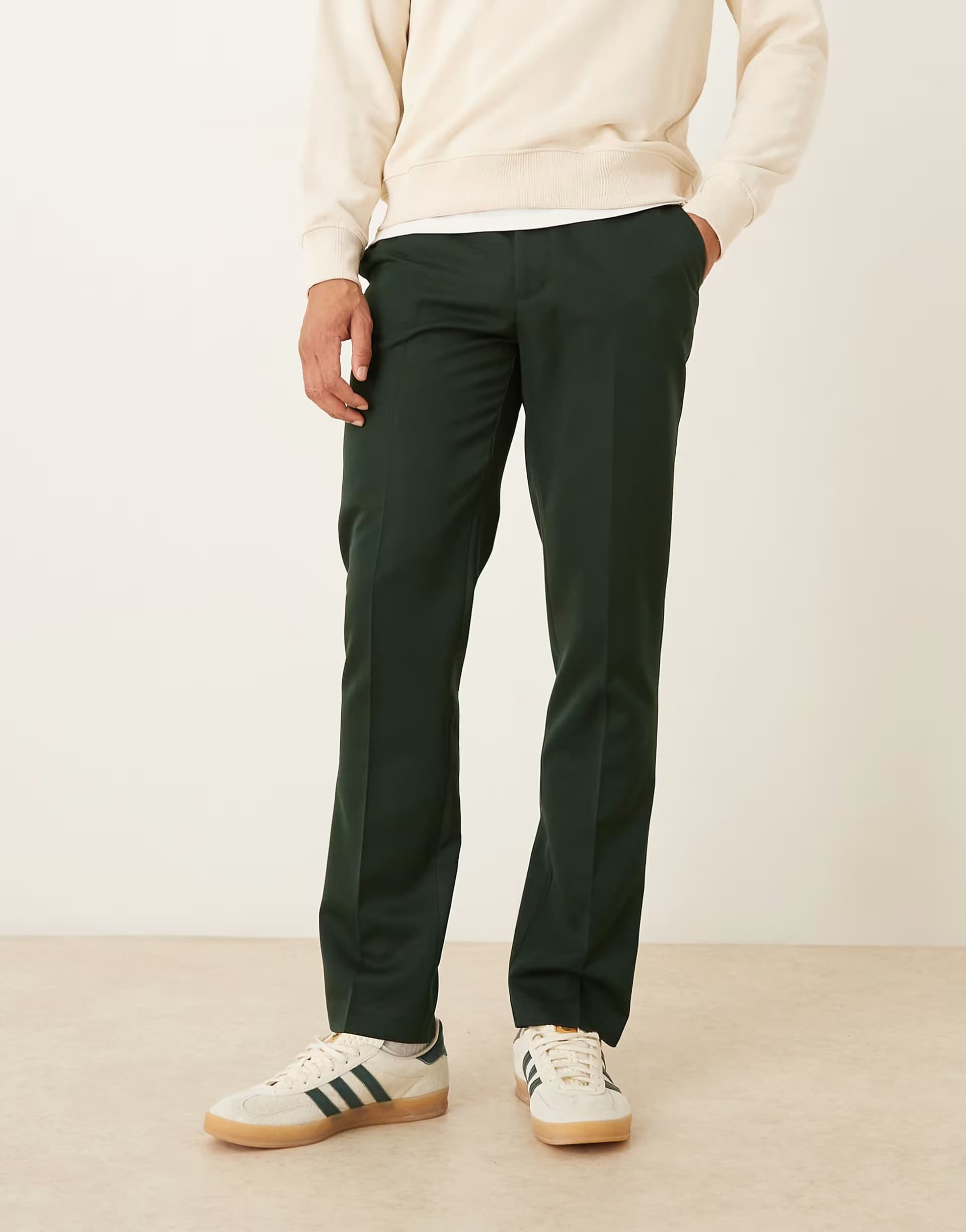 ASOS ASOS DESIGN smart slim trousers in dark green