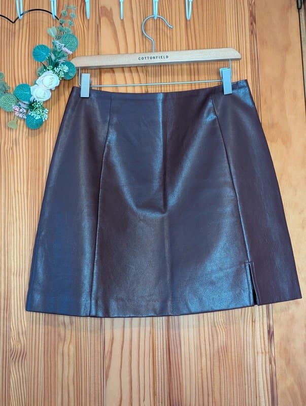 New Look New Look Faux Leather Skirt size 12