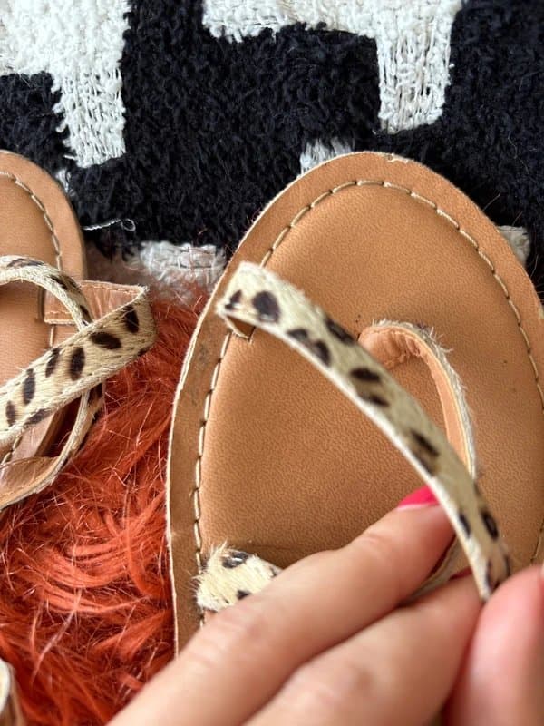 New Look New Look leopard Hair On leather sandals. UK 4 / 37