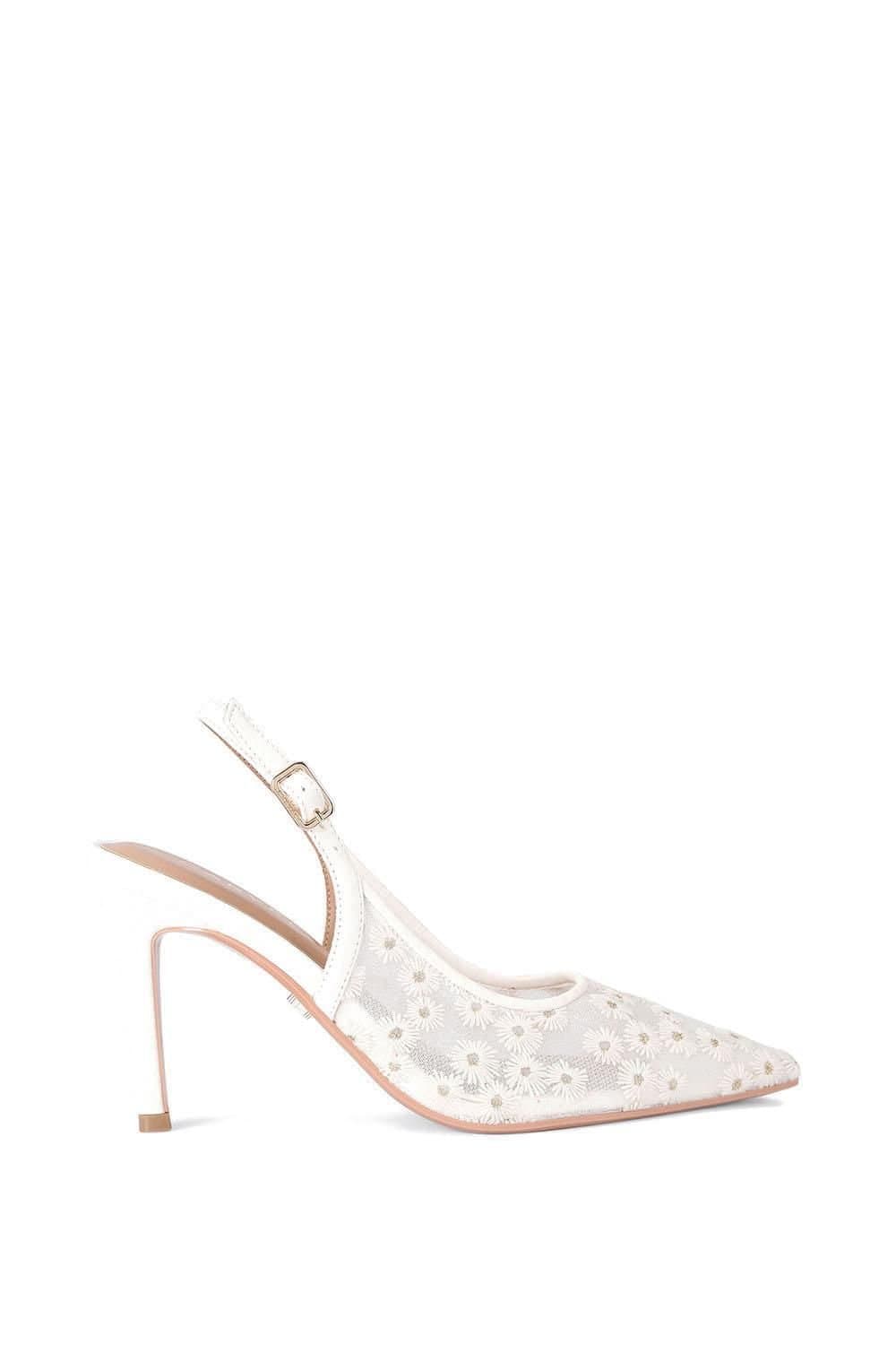 Carvela Carvela Women's 'Positano Sling High' Fabric Heels in White