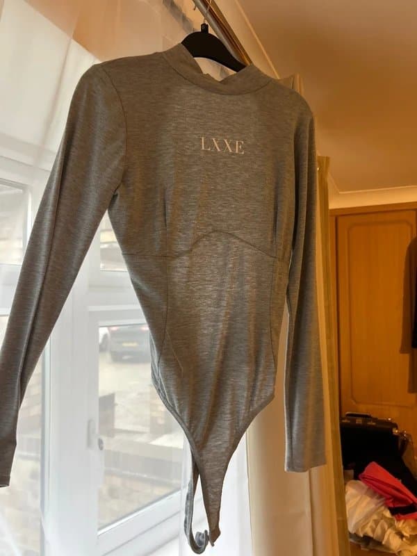 ASOS ASOS Luxe bodysuit grey marl new 12