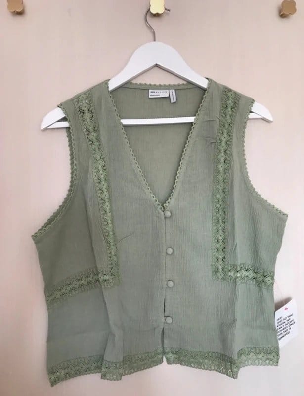 ASOS ASOS cotton & linen waistcoat top - 1