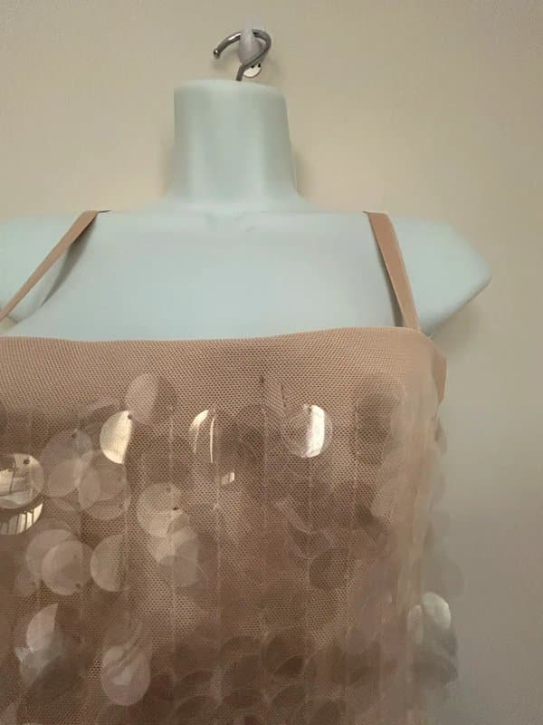 River Island * NEW * (shop floor) River Island Nude sequin midi party dress- RRP £125- UK 14