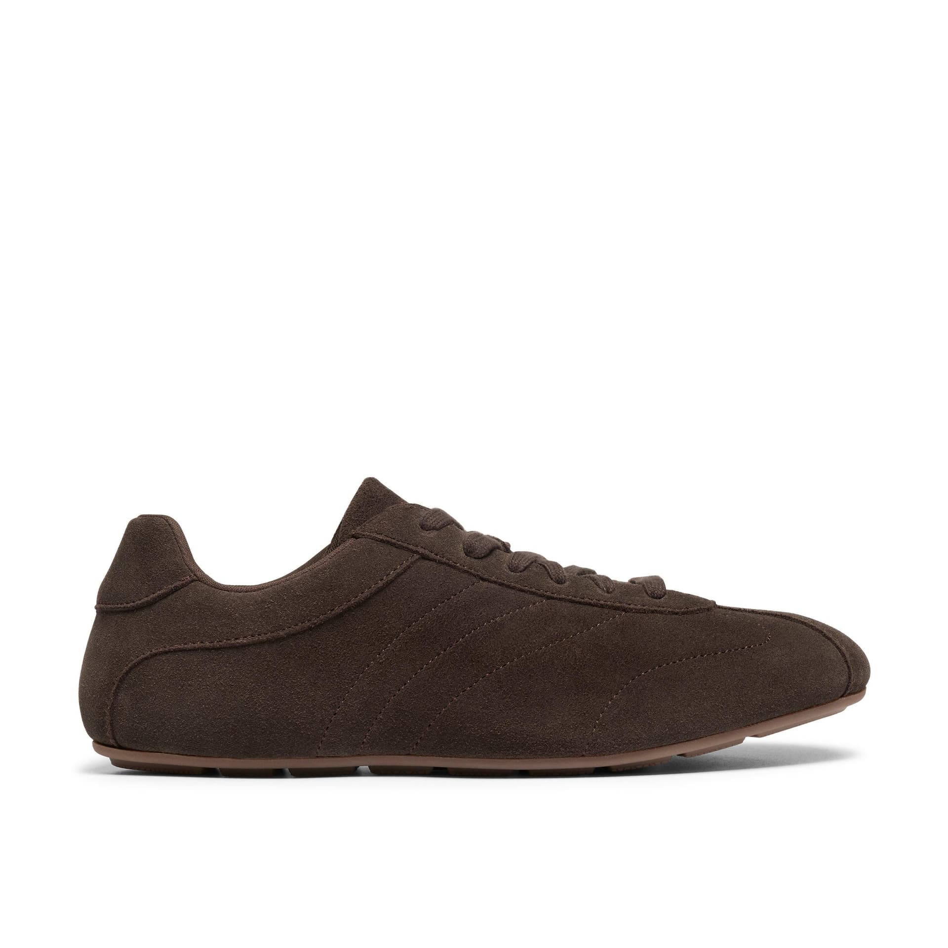 Clarks Clarks Men's Railford Lo Brown Suede Trainers, Lace Up