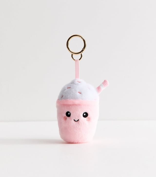 New Look Pink Milkshake Plush Bag Charm New Look - 2