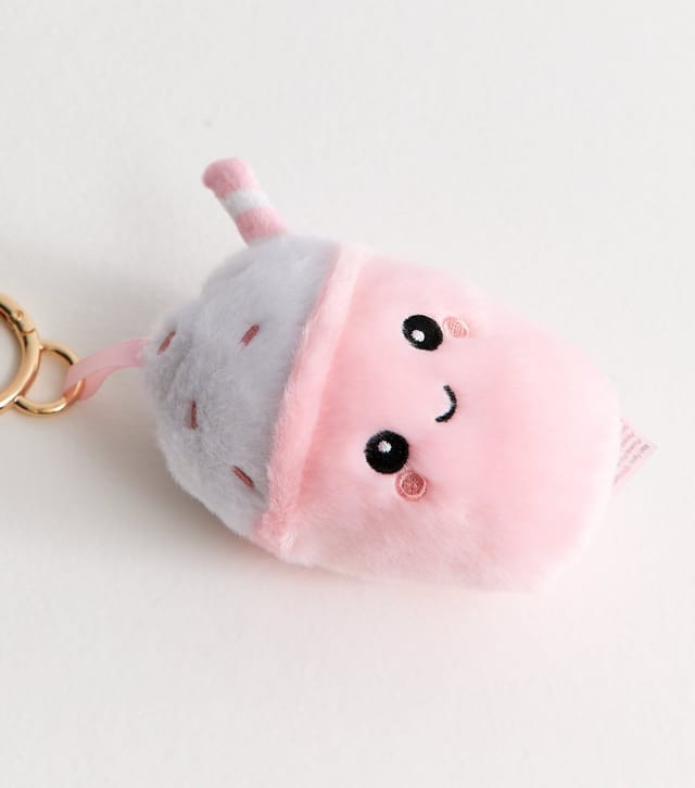 New Look Pink Milkshake Plush Bag Charm New Look - 3