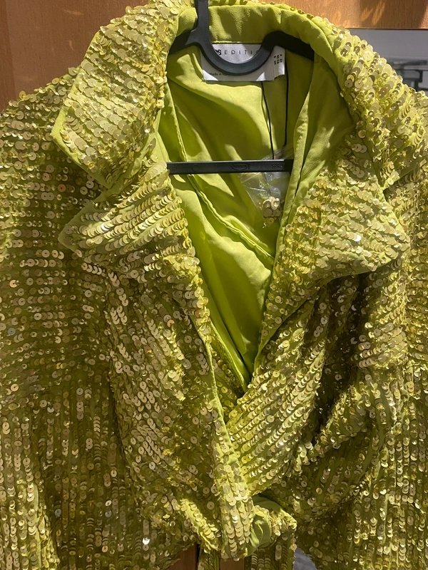 ASOS Design New fabulous embellished co-ord in Chartreuse Green, size 8-10UK - 1