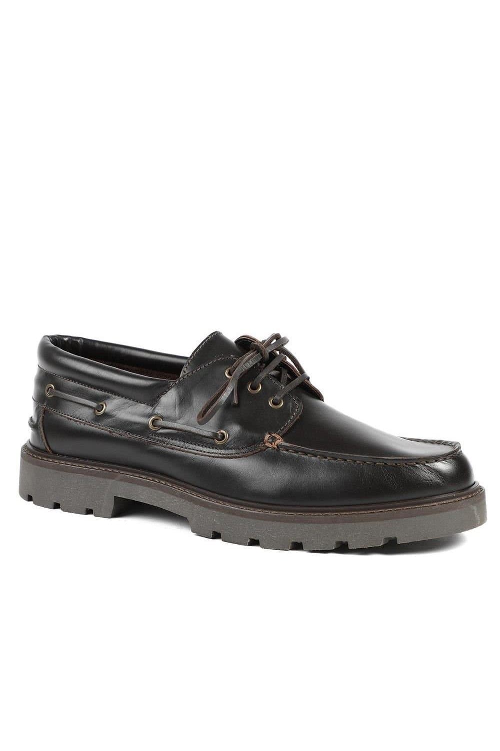 Jones Bootmaker Jones Bootmaker Men's Perivale Chunky Leather Moccasins in Dark Brown