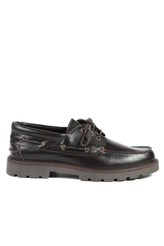 Jones Bootmaker Jones Bootmaker Men's Perivale Chunky Leather Moccasins in Dark Brown - 2