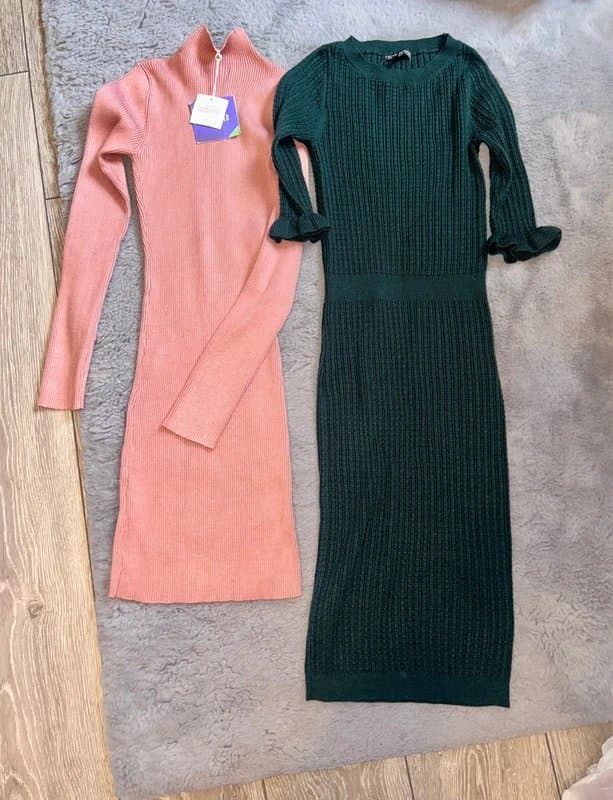 Next Next & Missguided bodycon midi knit dress size 6 XS
