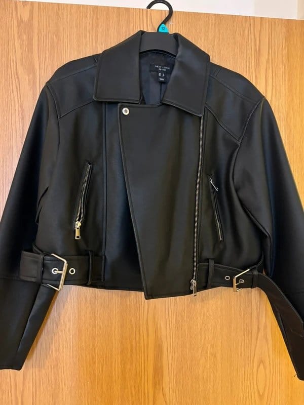 New Look Black Leather Biker Jacket