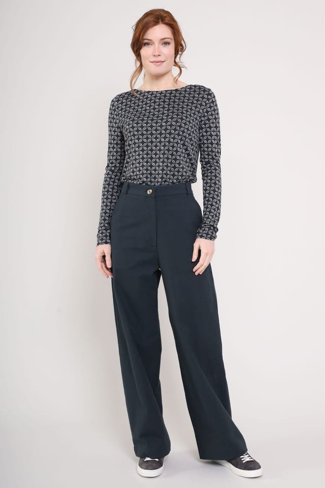 Nomads Clothing Nomads Clothing Women's Cotton Wide Leg Trousers in Black - 2