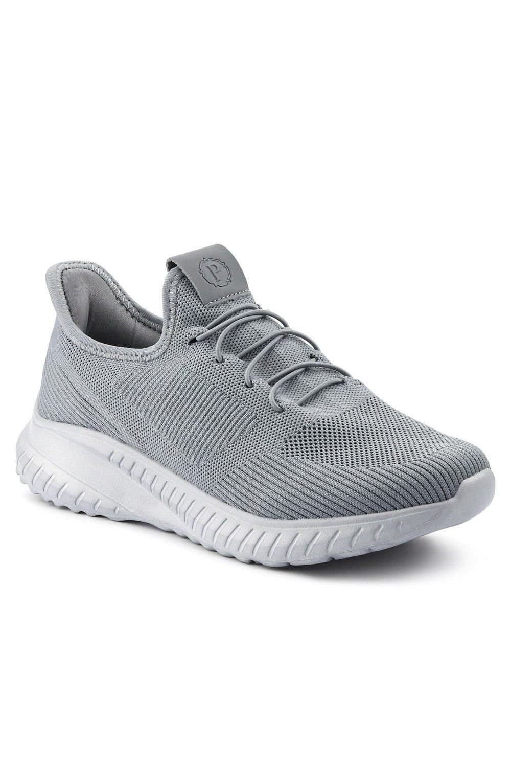 Pavers Pavers Men's Grey Easy Step In Wide Fit Trainers