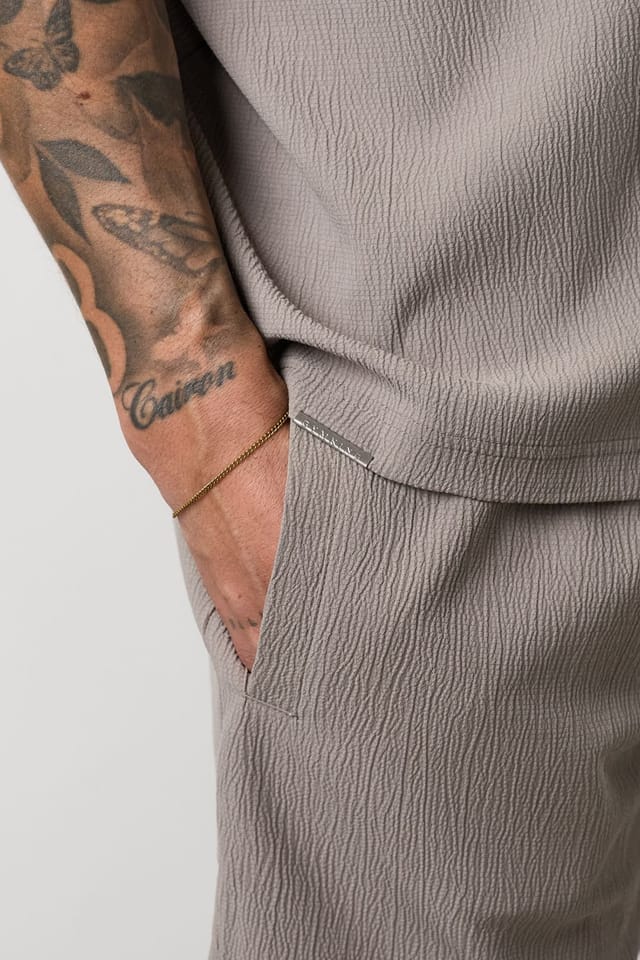 Gym King GYM KING Men's Signature Texture Short Taupe - 3
