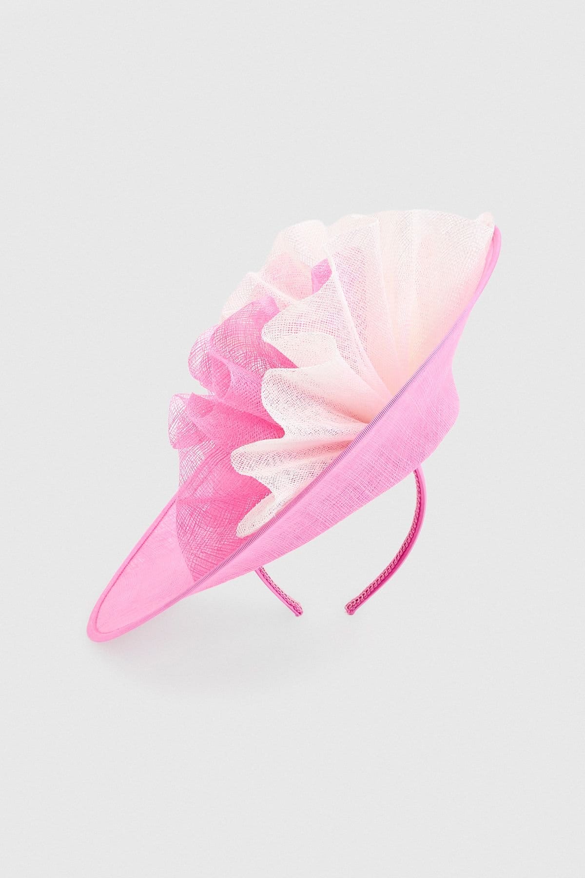 Coast Coast Women's Lisa Tan Side Facing Ruffle Fascinator in Hot Pink - 4