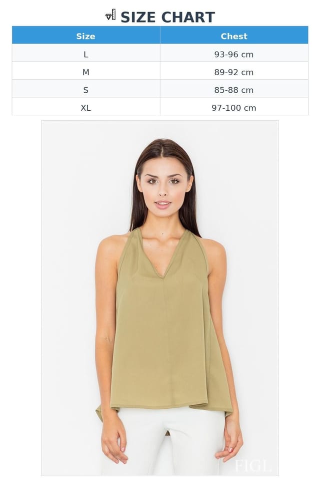 Love Lace Love Lace Women's Chic Fitted Bustline Blouse with Strappy Back in Green - 3