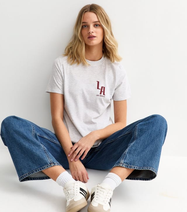 New Look Women's Light Grey LA Print T-Shirt New Look - 3