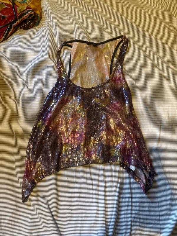 Topshop Topshop flower and sequin top