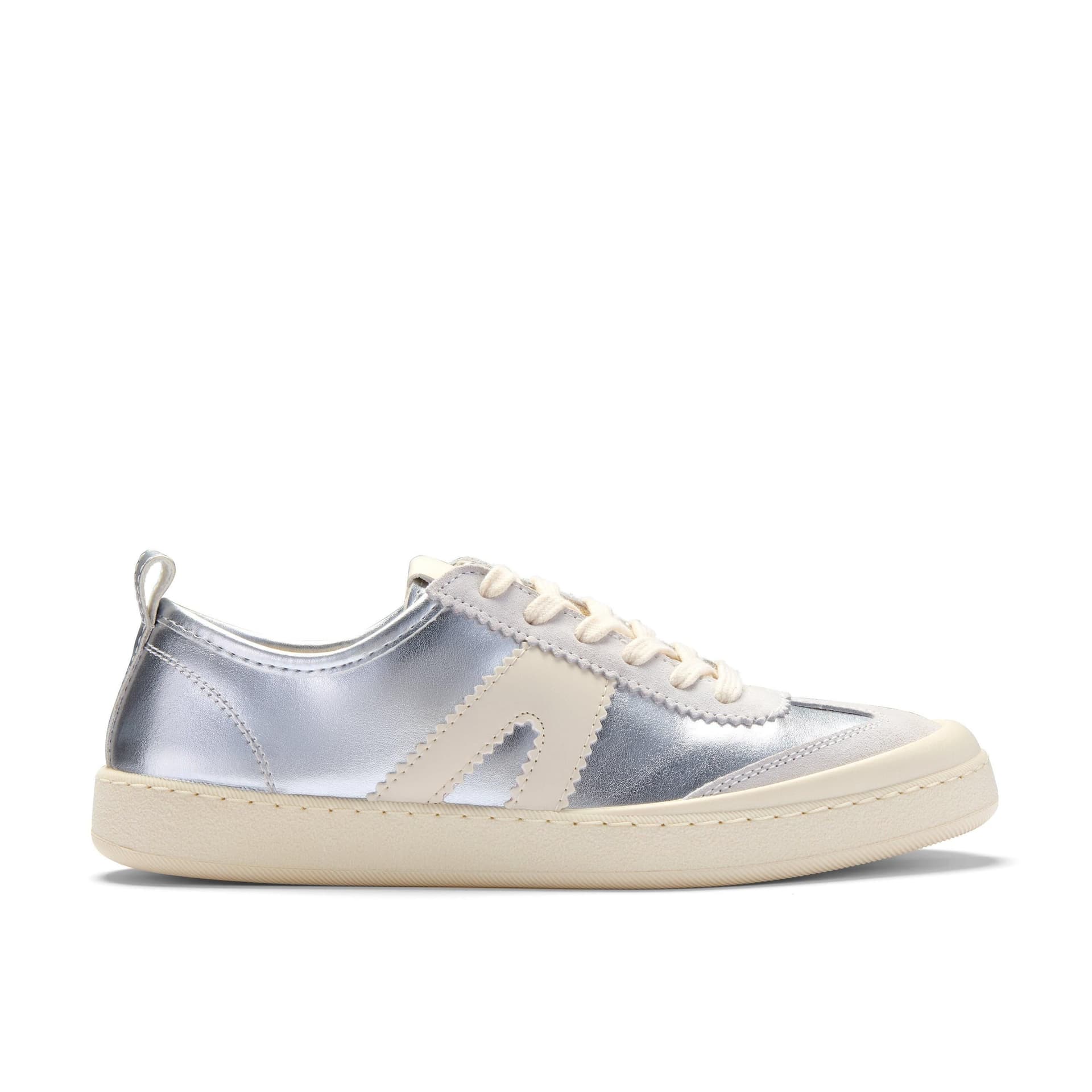 Clarks Clarks Women's Coralea Lace Silver Metallic Trainers