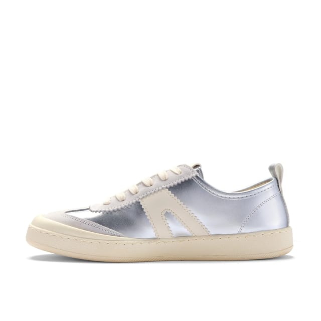 Clarks Clarks Women's Coralea Lace Silver Metallic Trainers - 2