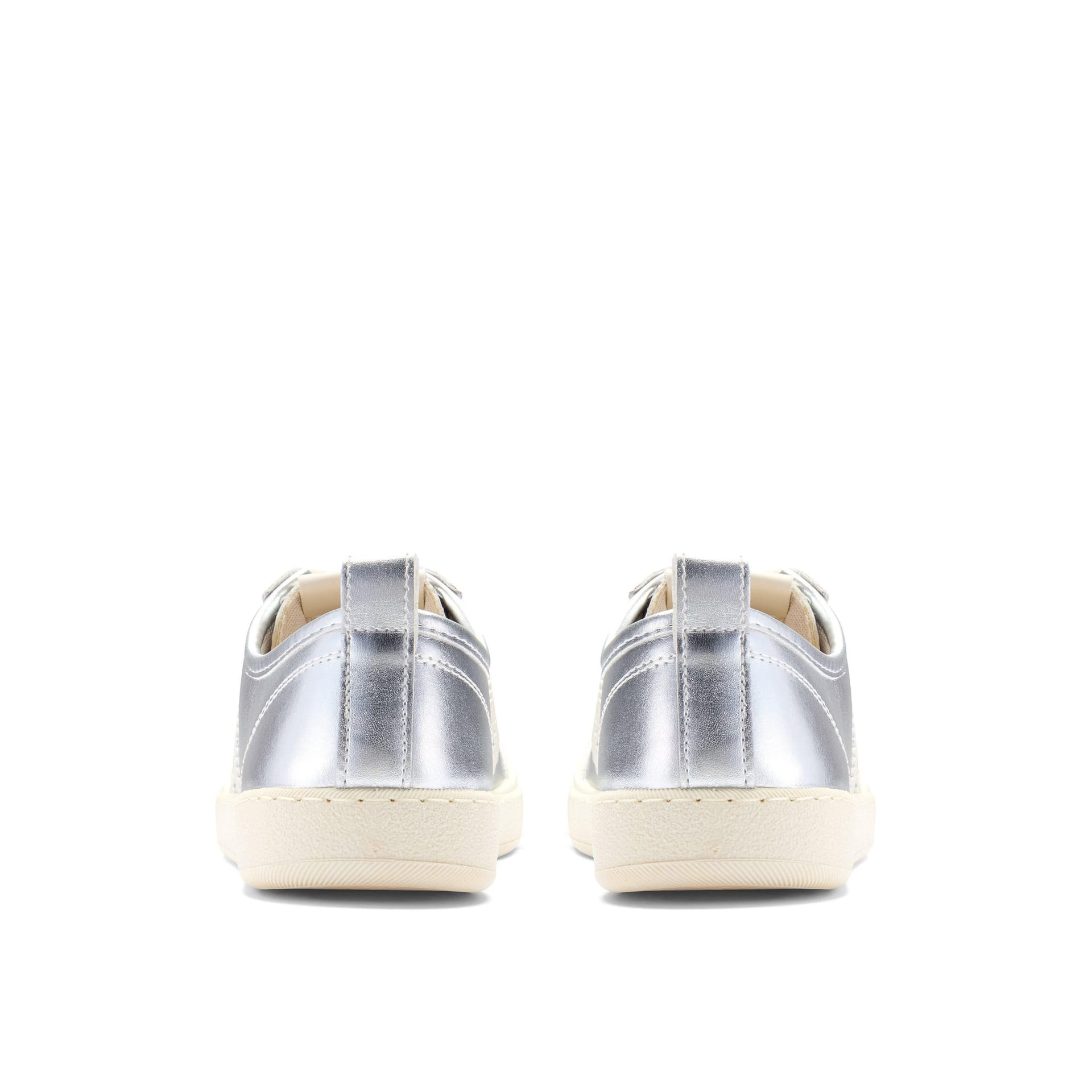 Clarks Clarks Women's Coralea Lace Silver Metallic Trainers - 4