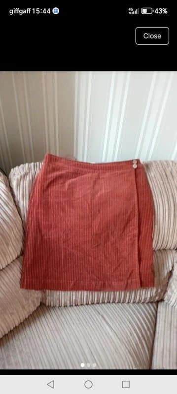White Stuff Ladies size 10 brown white stuff cotton skirt