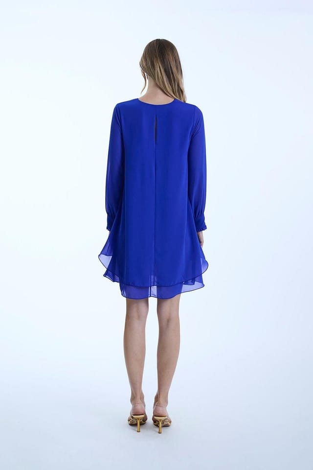 James Lakeland James Lakeland Women's Long Sleeve Royal Wave Hem Dress - 2
