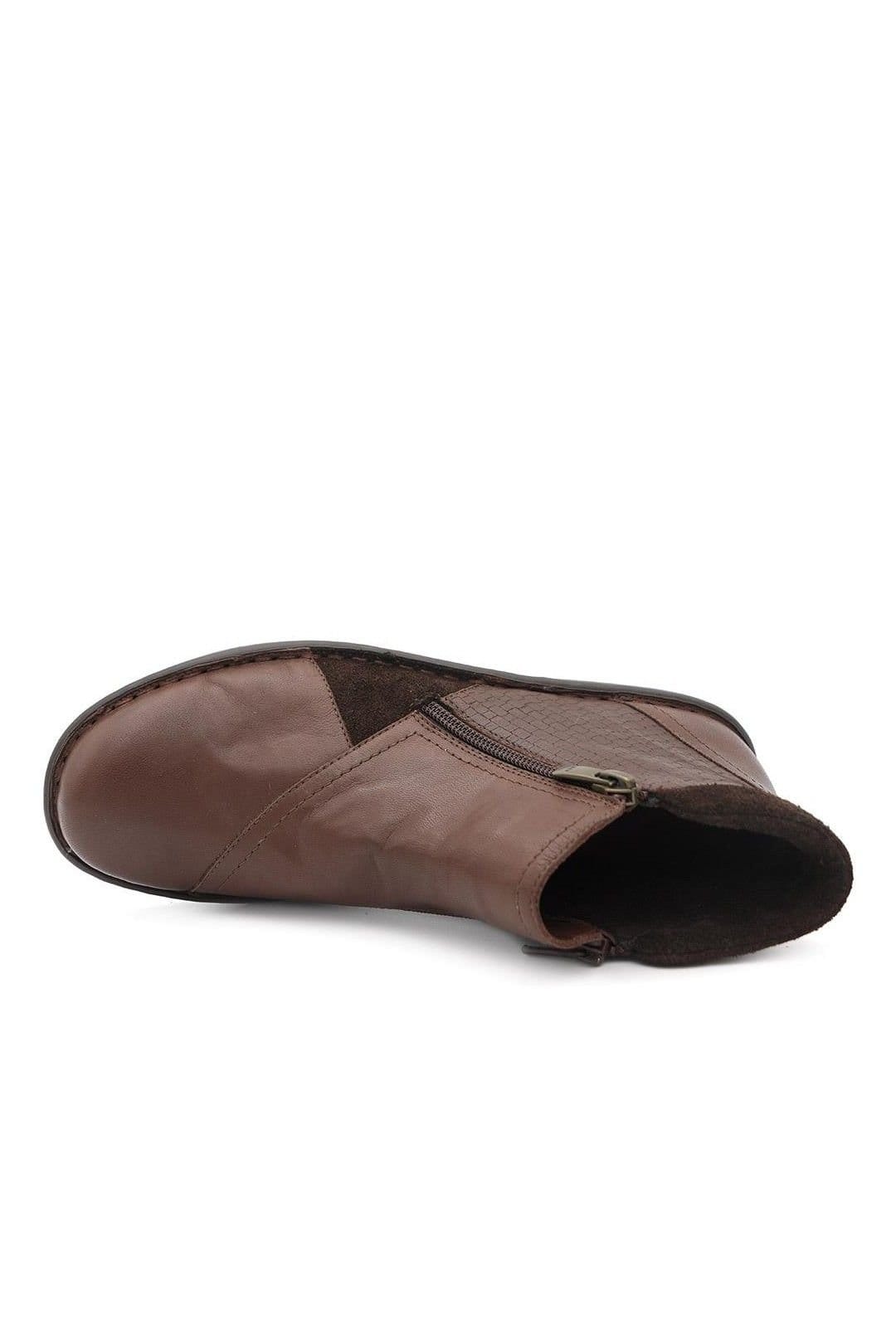 Pavers Pavers Women's Smart Zip Up Leather Ankle Boots in Brown - 4