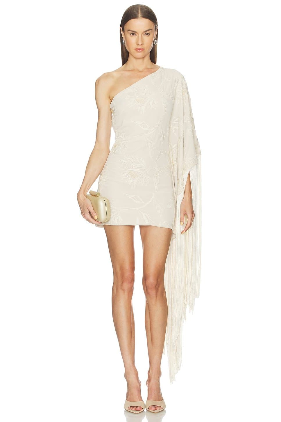 revolve AZULU Embellished Oli Dress in Bone