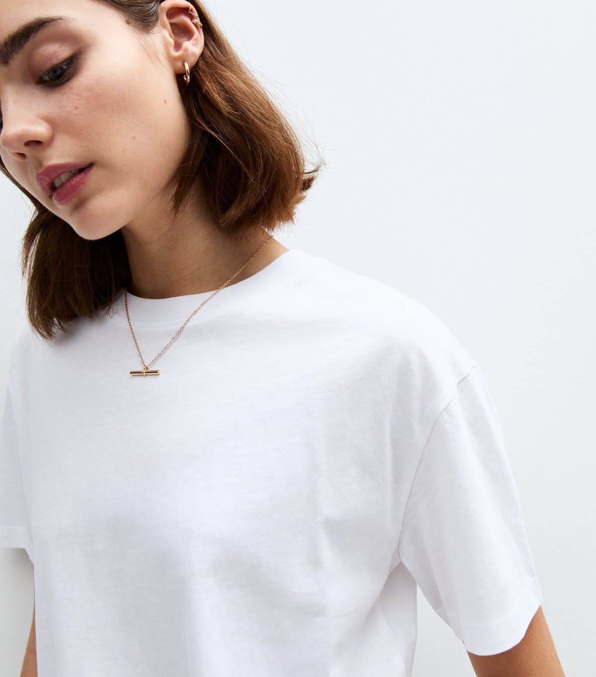 New Look New Look White Boxy Fit Crew Neck T-Shirt