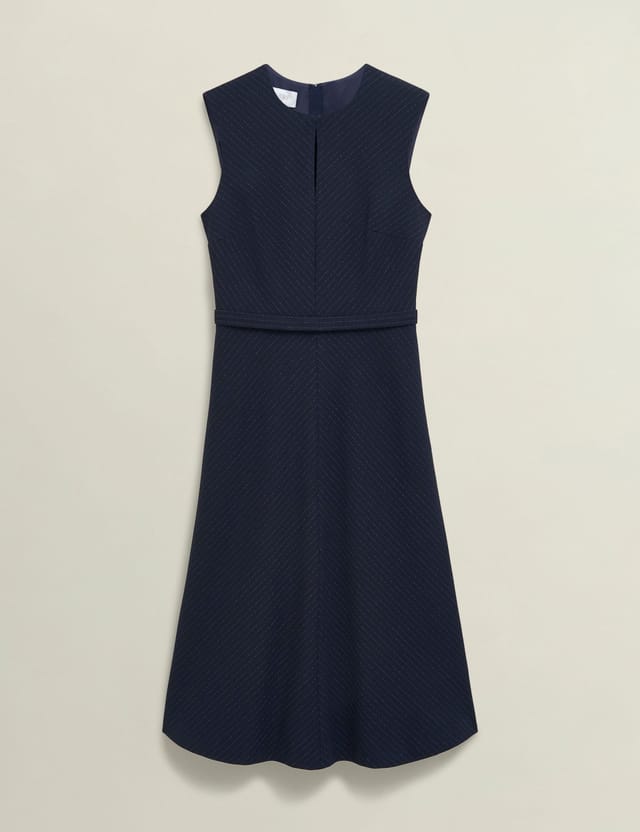 Hobbs London Hobbs London Women's Katelena Keyhole Midi Dress in Dark Navy - 2