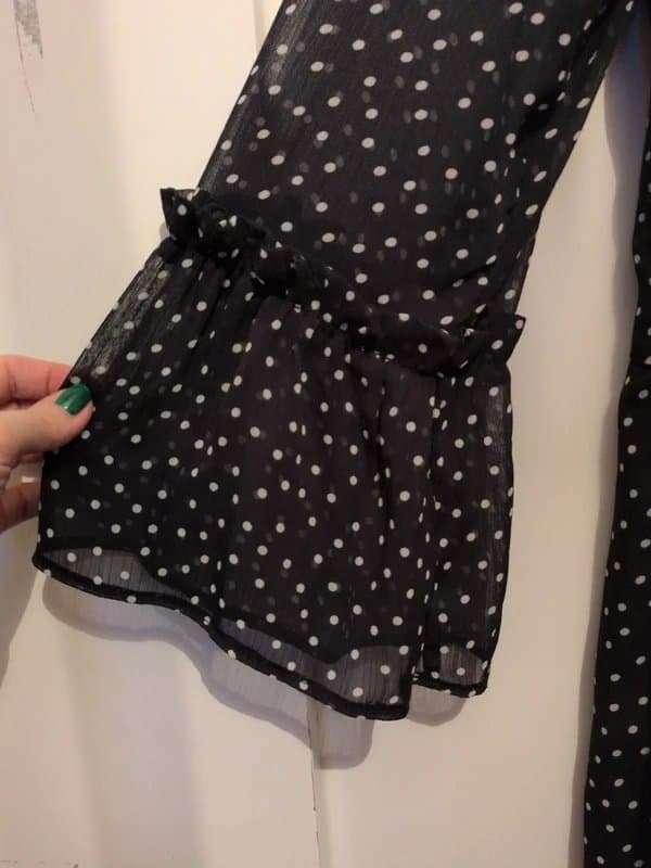 Topshop Vintage Topshop Polka-Dot Ruffled Mini Dress