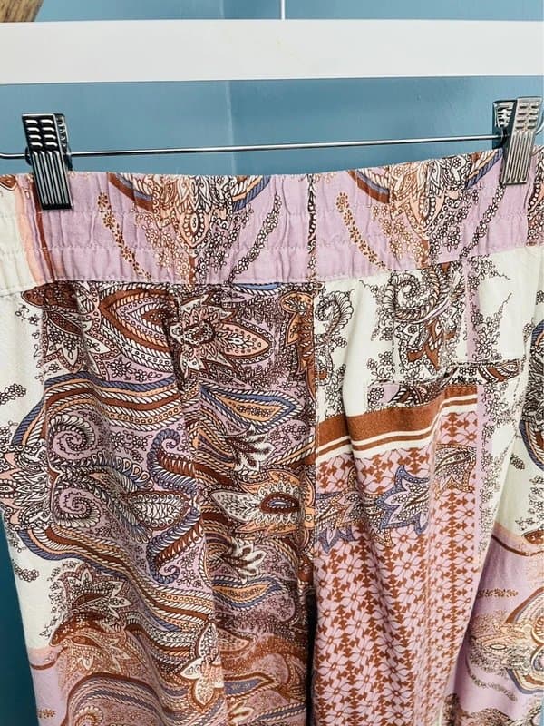Next Next Women's Paisley Printed Wide Leg Trousers UK 14R