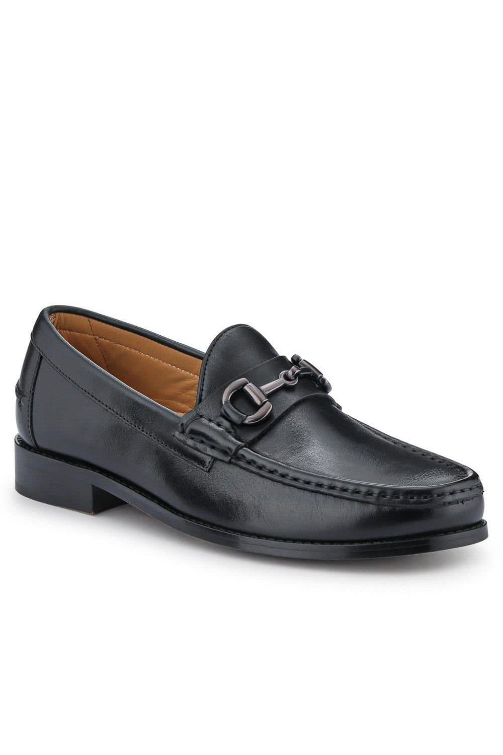 Jones Bootmaker Jones Bootmaker Men's Roan Leather Slip-On Shoes in Black
