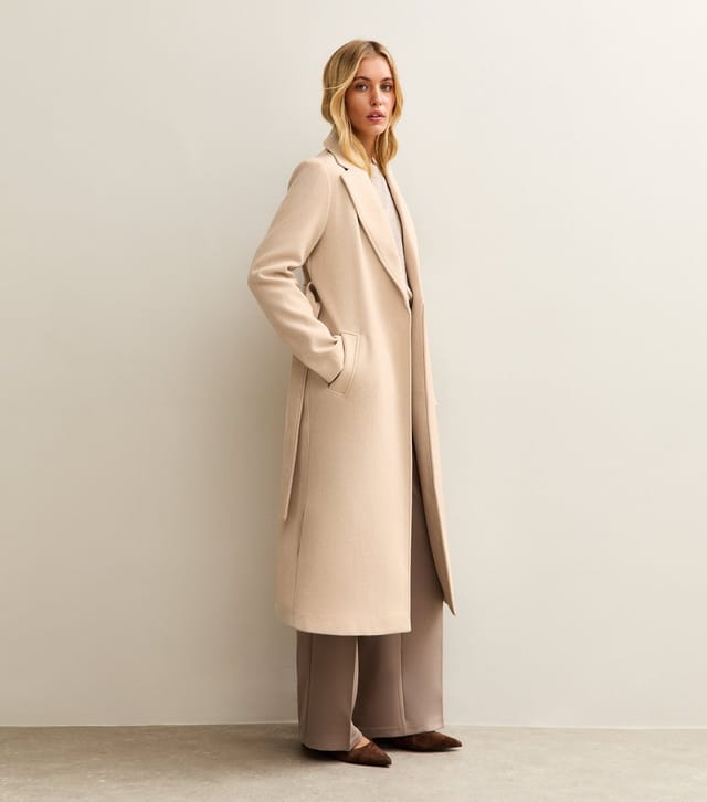 New Look Women's Tall Cream Longline Belted Coat New Look - 3