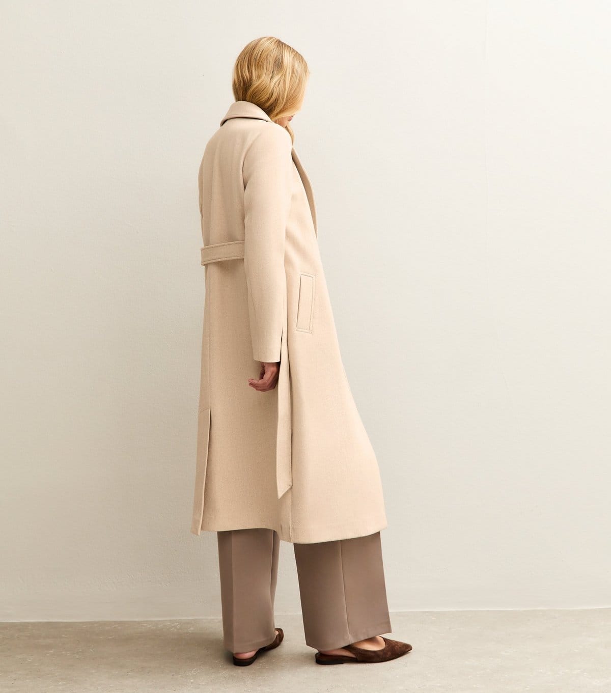 New Look Women's Tall Cream Longline Belted Coat New Look - 4