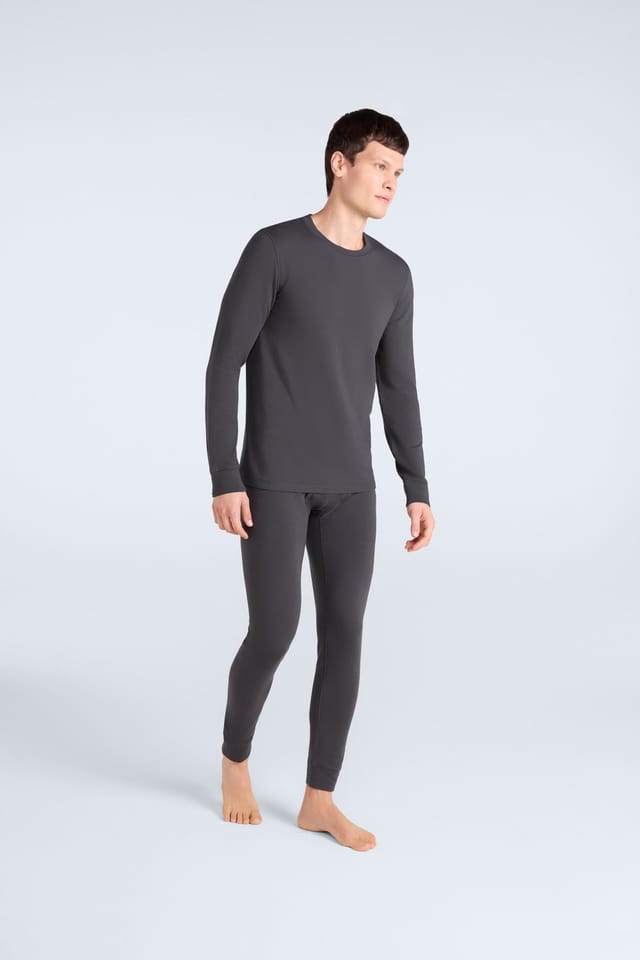 Animal Animal Men's 'Blaze' Warm & Cosy Lightweight Soft Comfy Baselayer Thermal Top in Charcoal - 2