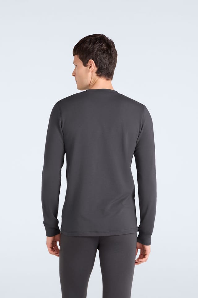 Animal Animal Men's 'Blaze' Warm & Cosy Lightweight Soft Comfy Baselayer Thermal Top in Charcoal - 3