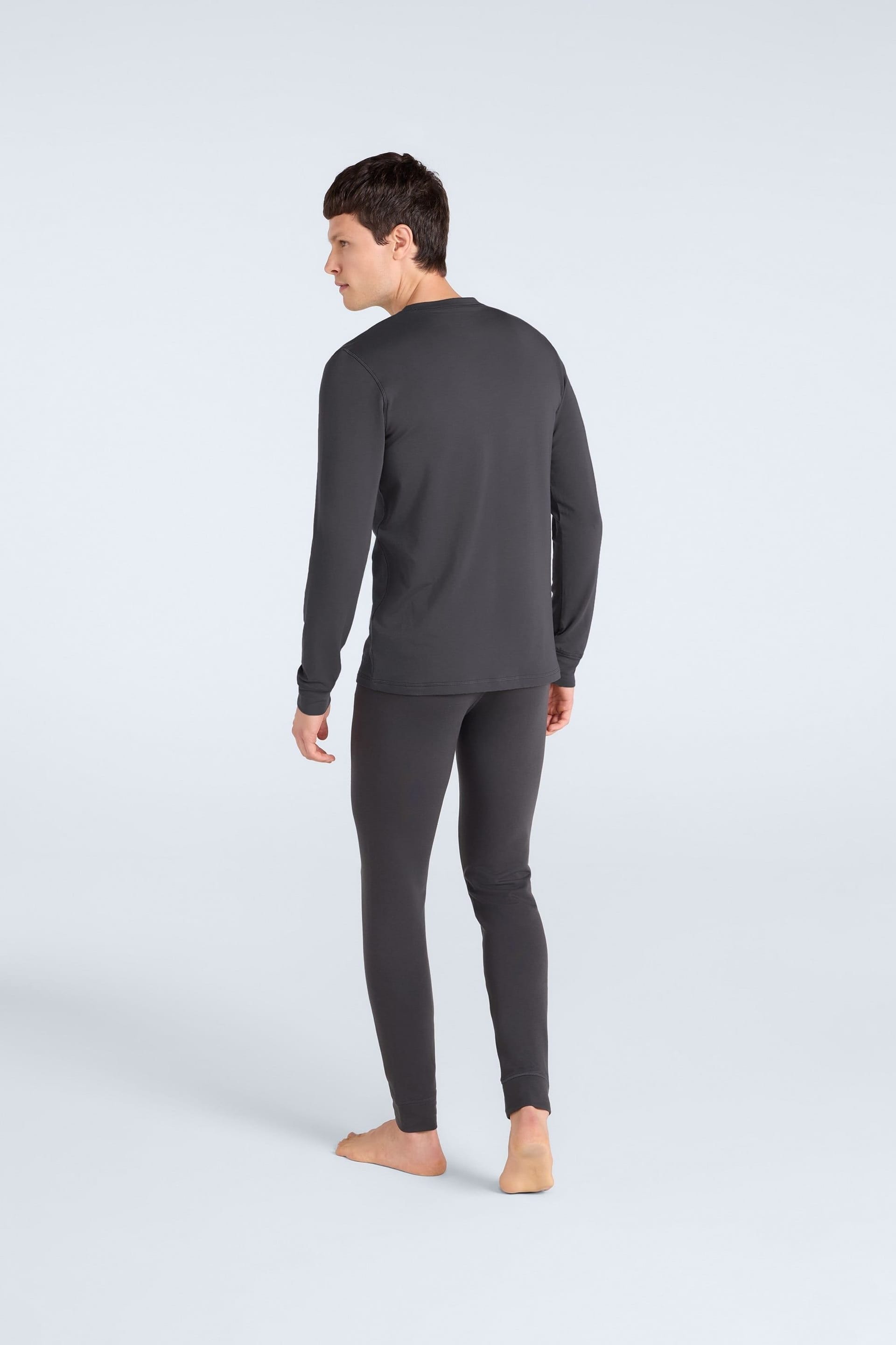 Animal Animal Men's 'Blaze' Warm & Cosy Lightweight Soft Comfy Baselayer Thermal Top in Charcoal - 4