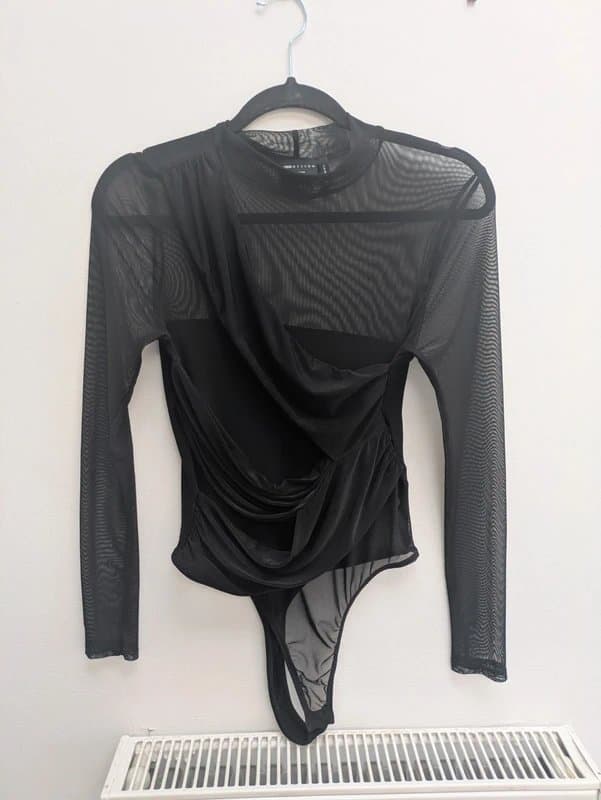 ASOS ASOS mesh black bodysuit size 12