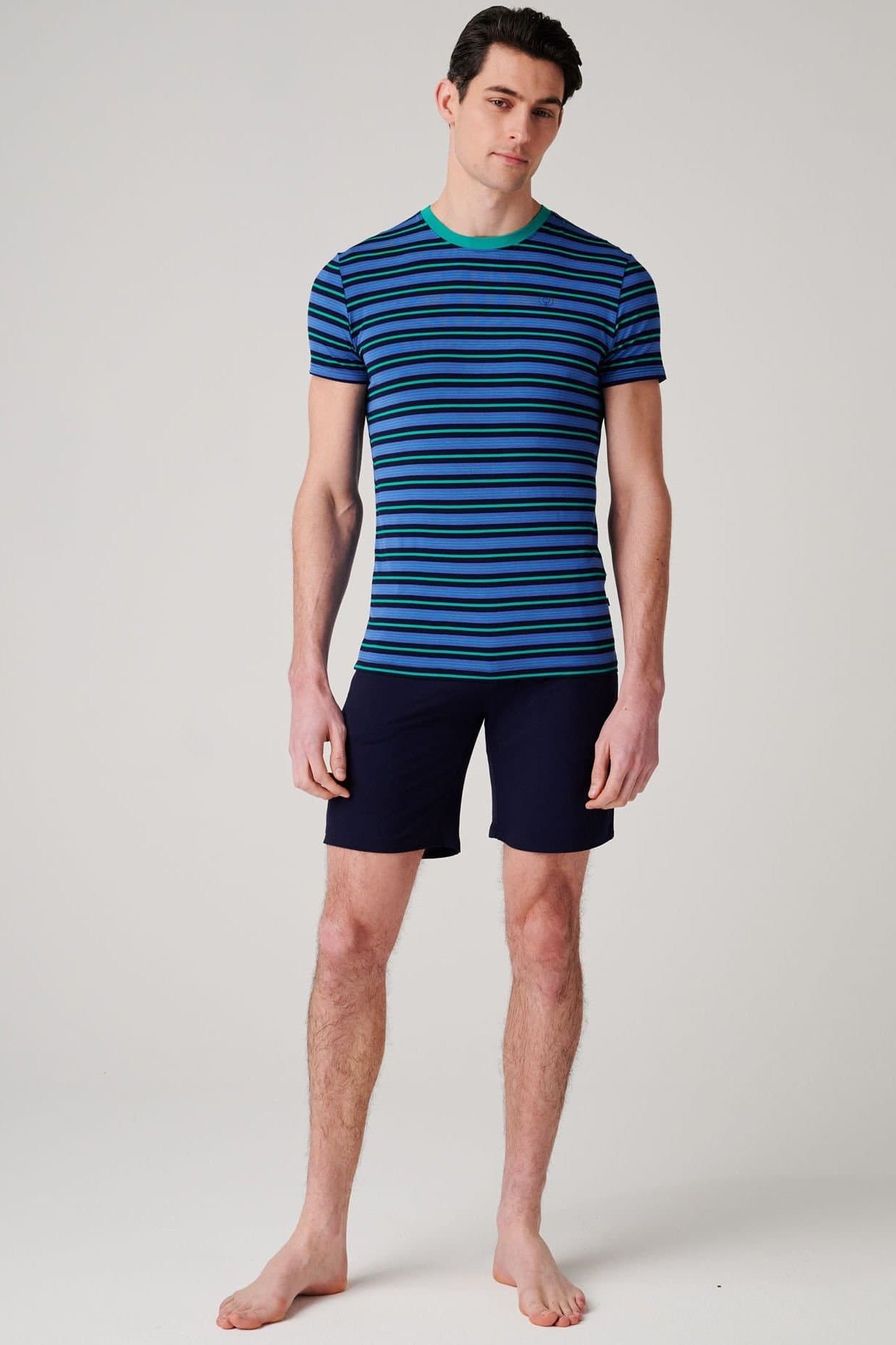 British Boxers British Boxers Men's "Ultramarine" Bamboo Short Pyjama Set in Bright Blue