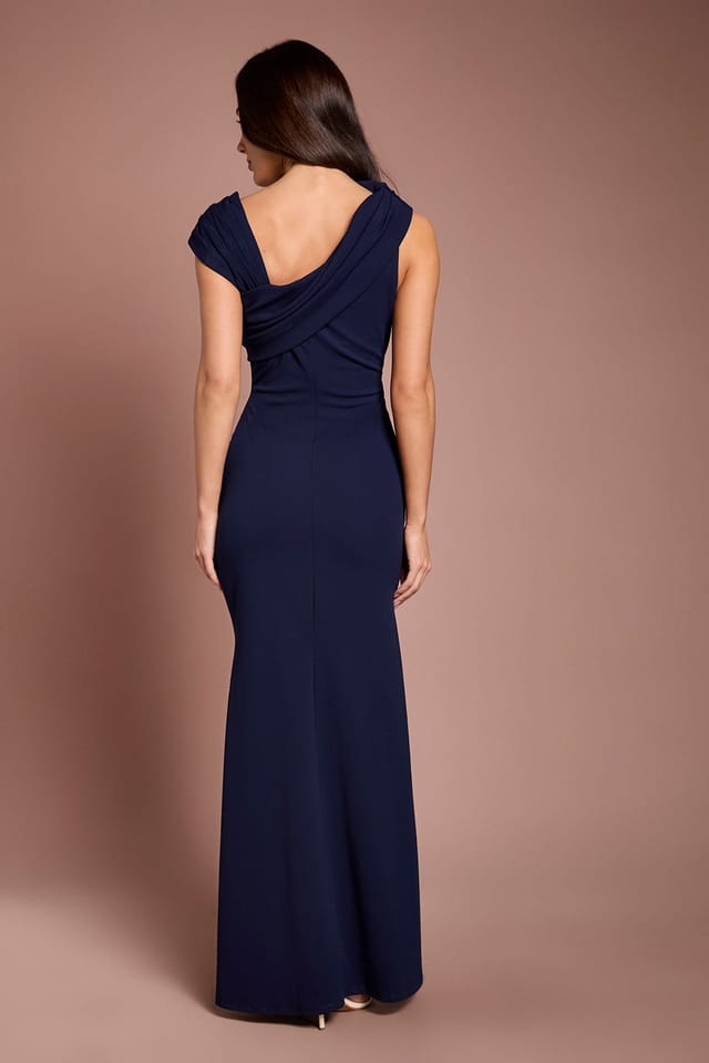 Coast Coast Women's Scuba Maxi Dress in Navy - 3